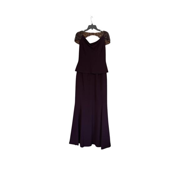 Alexander by Daymor Couture 909 NEW Size 6 Formal Evening Gown Aubergine Wine - Picture 1 of 15